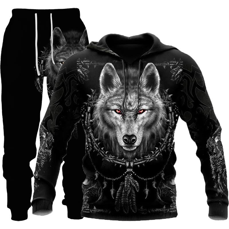 White Black Wolf Mission - Cozy and warm jogging suit